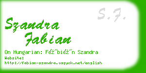 szandra fabian business card